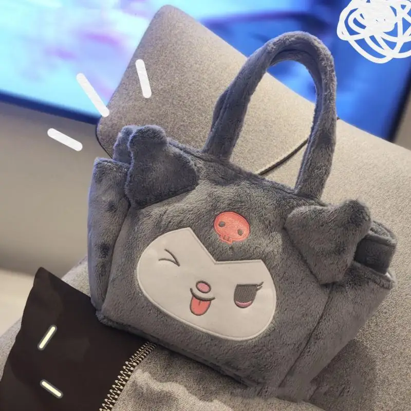 

Japanese Cute kuromi Blue Plush Crossbody Bag Girl Heart Handbag Student Ins Versatile Small Bag Birthday Gift for Children
