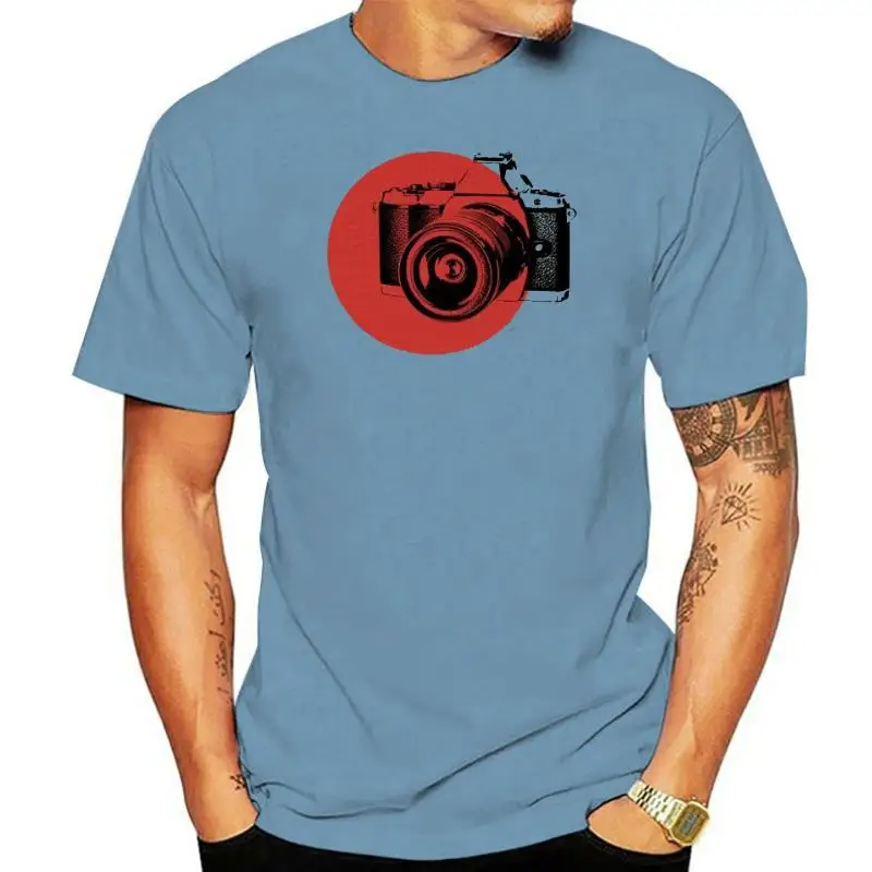 

camera photo camera - Retro screen printed T-shirt men t shirt