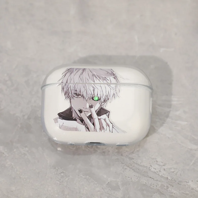 Фото Чехол для наушников Kaneki Ken с мультяшными светящимися глазами для AirPods 1 2 4 Pro 3 2-го поколения Pro2 Ulquiorra cifer Gojo jojo Защитные чехлы №4
