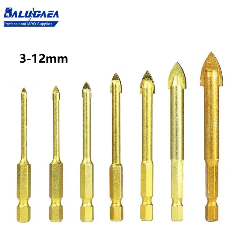 

Glass Drill Bits 3-12mm Triangular Metal Drill Bit Multi-function Carbide Power Diamond Tile Bits Wall Ceramic Hole Opener