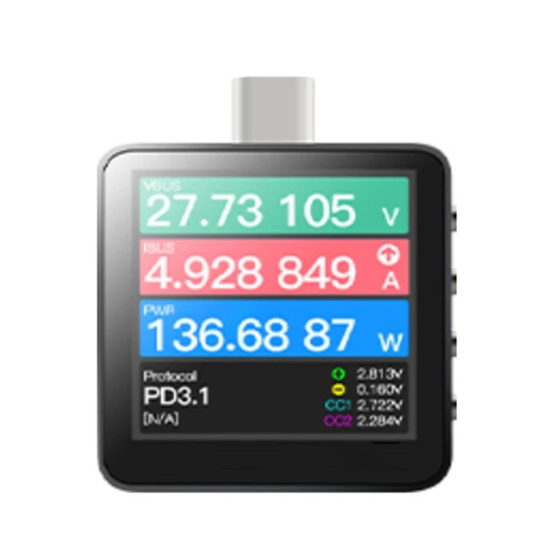 KM003C USB C измеритель мощности 50 В 6 А тестер напряжения мультиметр ЖК-дисплей