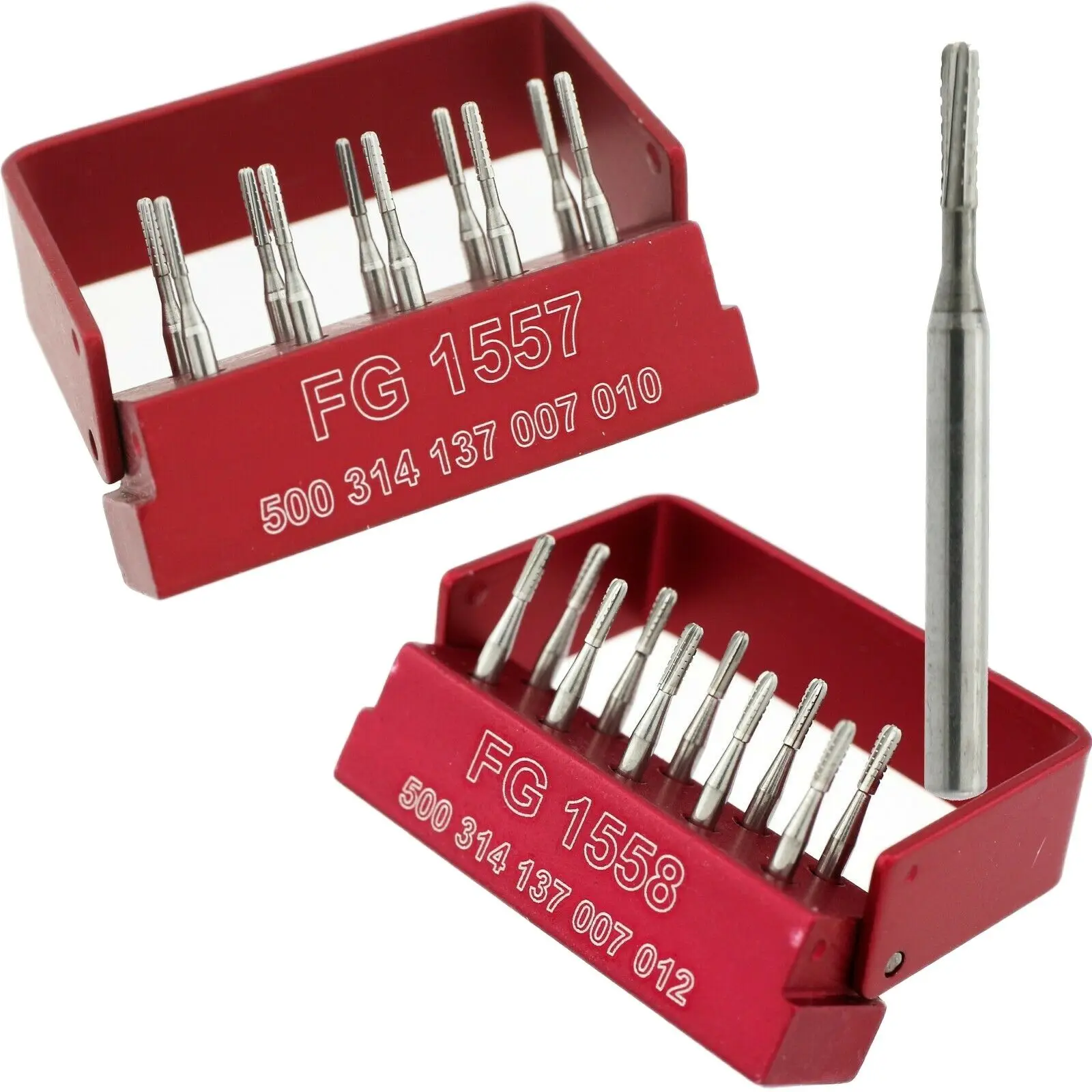 

Sbt Dental Burs Fg 1557 1558 Carbide Straight Dome End Cross-cut Drill W/holder High Speed Handpiece