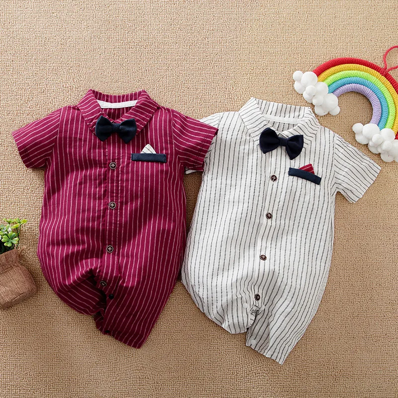 

Baby Summer Clothes One Year Old First Birthday for Boy Romper Costume Newborn Clothes Toddler Overalls 0 3 6 9 12 18 Months