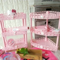 Hello Kitty Multifunctional Storage Rack Desktop Organizer Bathroom Toilet Cute Cosmetics Shelf Kitchen Supplies Storage Cabinet