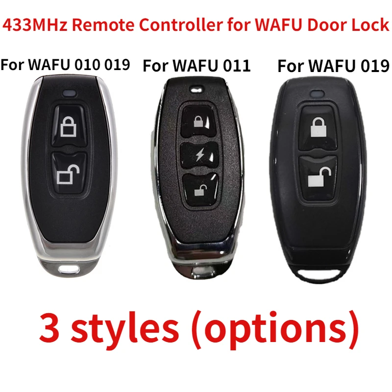 

1pcs WAFU 433MHz Remote Controller Door Lock Remote Control Key For WF-010 WF-019 WF-011A Invisible Door Lock