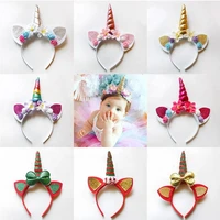 christmas headband fantasy unicorn cute hairpin headband girl headdress baby hair accessories wholesale