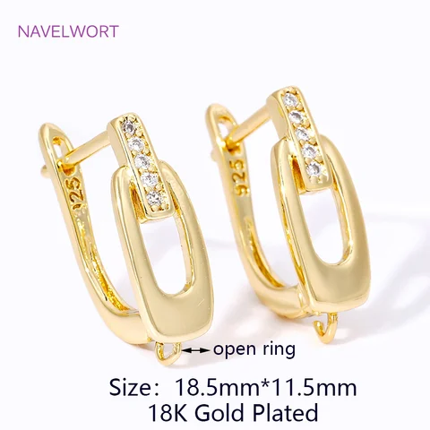 NAVELWORT Золотые латунные швензы для сережек