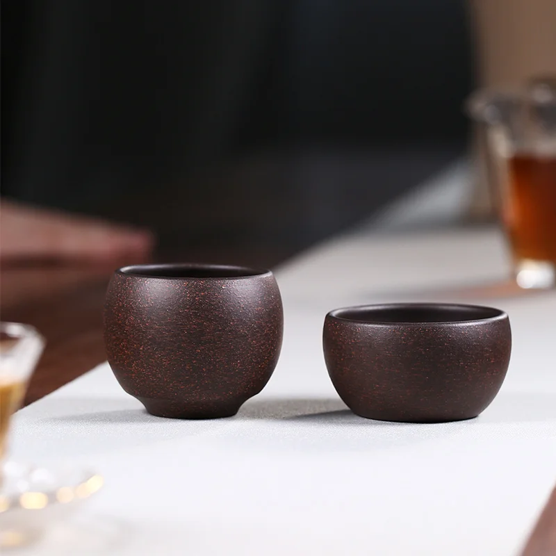

2 чайника в упаковке, тонкая чайная чашка Zisha, парные чашки, Yixing Raw Ore Black King Kong Cup Master, маленькая чашка, чашка