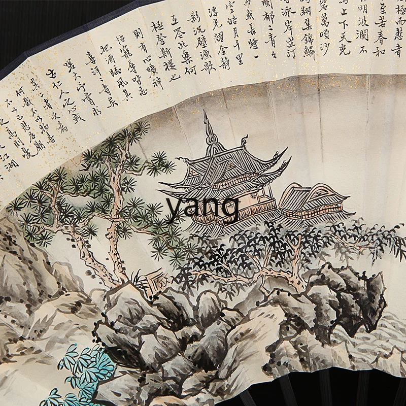 Складной веер ручной работы LXL