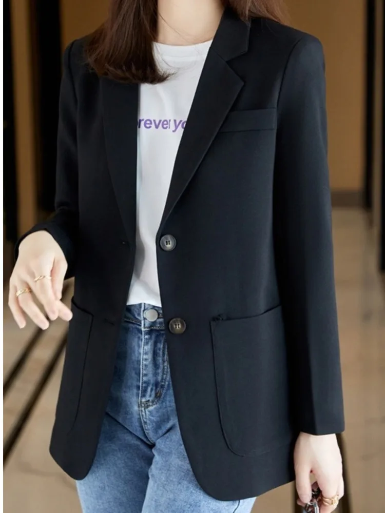 

PEONFLY 2022 New Women's Graceful Pink Blazers Korean Elegant Half Sleeve Suit Jacket Trousers Outfits Ladies Workwea