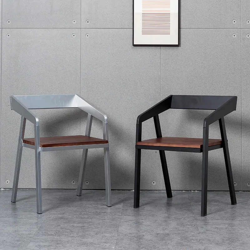 

Metal Lounge Office Dining Room Chair Design Solid Wood Cafe Vintage Computer Chair Fishing with Backrest Kursi Furniture XY50dc