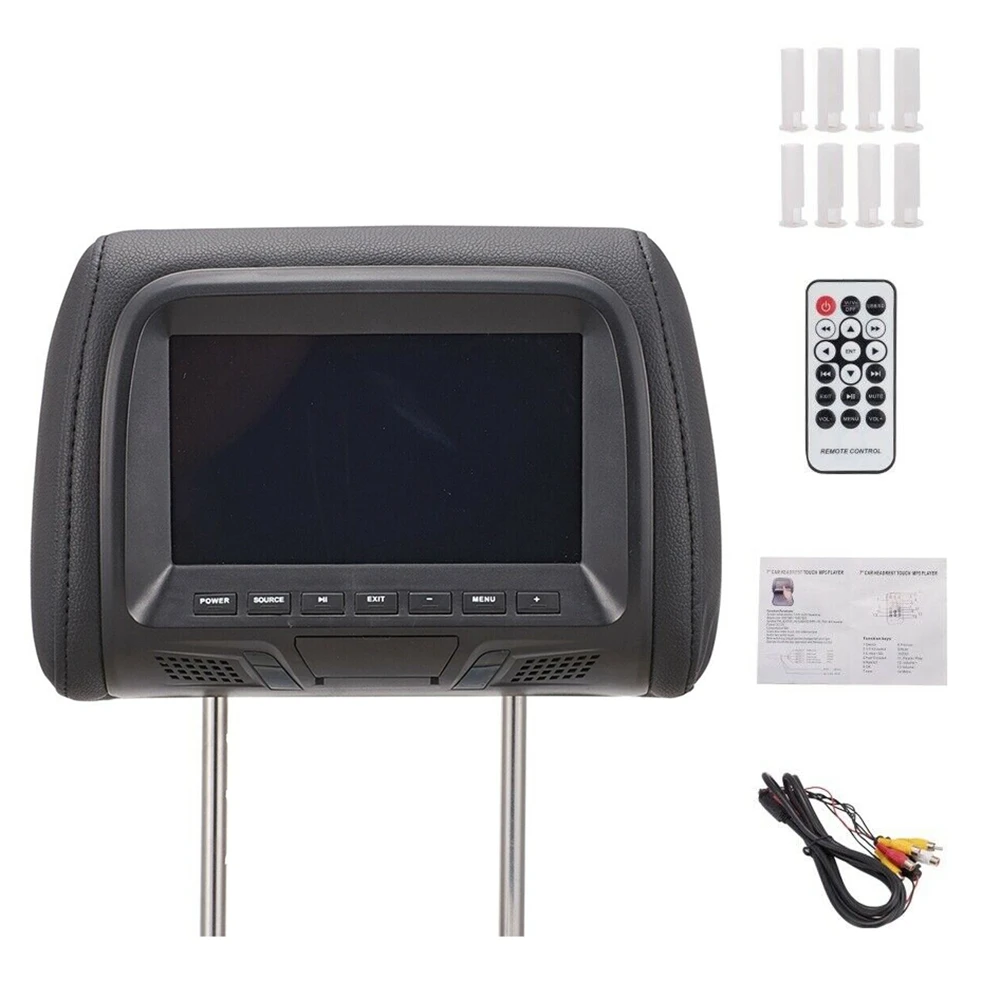

7Inch Touch Screen Car Headrest Monitor MP5 Player Pillow Monitor Support Video Sync/ Mirror Link