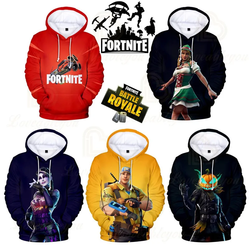 

Fortnite Battle Men and Women Sweatshirt Victory Cartoon Tops Baby Clothes 8 To 19 Years Kids Game Hero 3D Boys Girls Hoodie