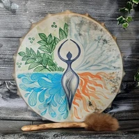 shaman drum tree of life decoration 25cm design handmade shamanic drum siberian spirit music with drumstick drums home ornament