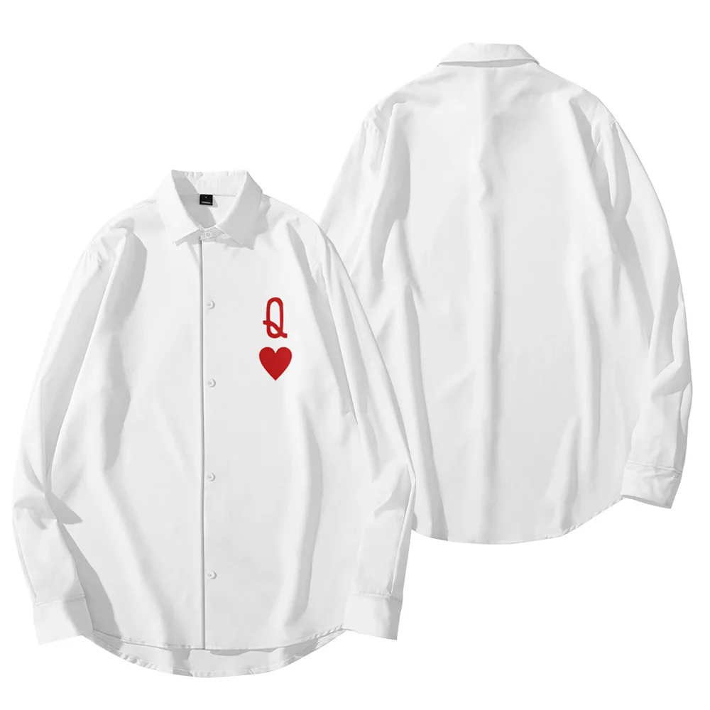 

Men's Harajuku Fashion Y2K Hombre Spring And Summer T-Shirt Poker 3D Print Comfortable Casual Long-Sleeved Shirt