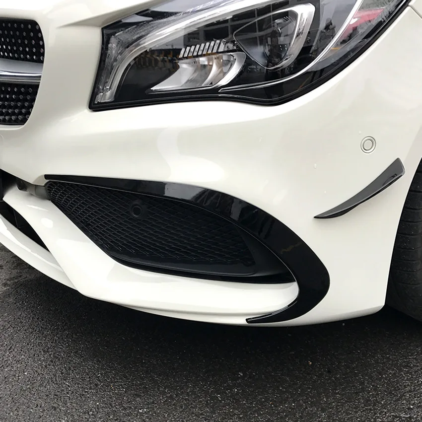 

Глянцевый передний бампер губа противотуманный фонарь ветровой нож для Mercedes CLA C117 C200 C220 автомобильный противотуманный фонарь решетка капот...