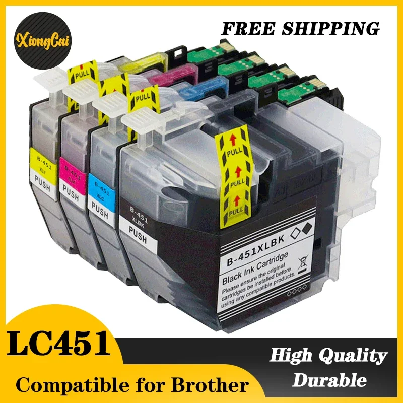 LC451 LC451XL Совместимый картридж InkJet для принтера Brother DCP-J1050DW DCP-J1140DW MFC-J1010DW высокая