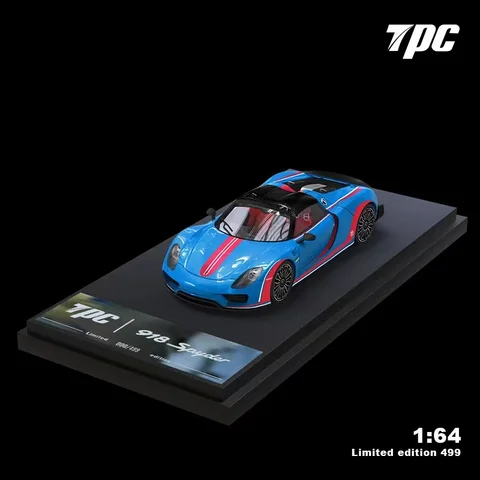 TPC в наличии 1:64 918 Spyder красная, синяя, карбоновая крышка, литье под давлением, Коллекционная модель автомобиля, миниатюрные игрушки для машинок
