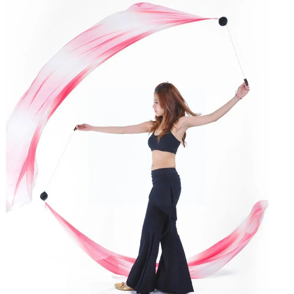 

1pc Hand Balls With Silk Ribbon Thrown Professional Yoga Exercise Props Accessories Gymnastics Props Belly Rhythmic Dance B C4m5