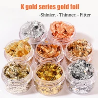 shiny gold copper leaf flakes sequins glitters confetti for gilding arts nail art foil decorative paper resin mold fillings