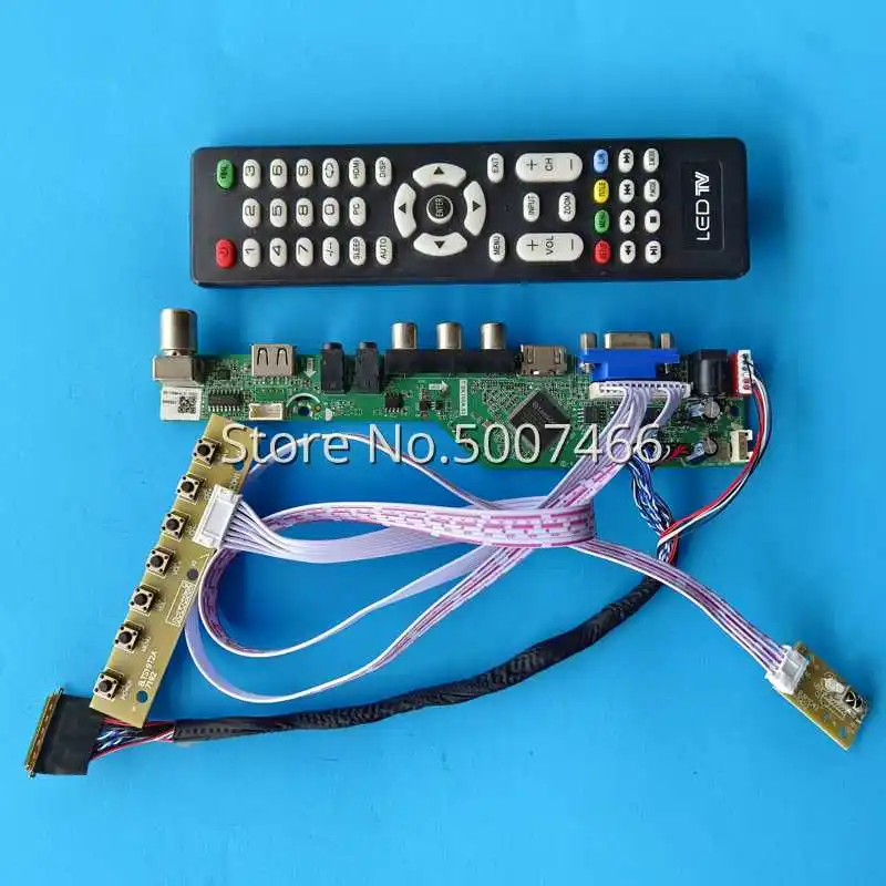 

For B156HW01 V4 V5 V6 V7 LCD Controller Board DIY Kit USB HDMI-Compatible VGA AV TV Analog 15.6" LVDS 40Pin 1920*1080 LED Matrix