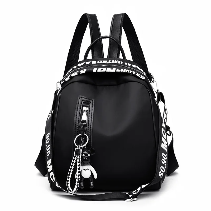 

High-end Casual Women's Bag Women's Fashion Backpack Solid Color Oxford Cloth College Wind School Bag Travel Trend Shoulder Bag