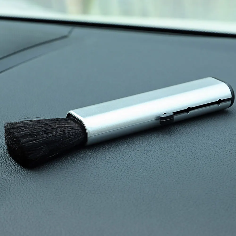 

Car Conditioning Air Outlet Brush Retractable Cleaning Brush Computer Keyboard Cleaning Plastic Small Soft Brush Car Accessories