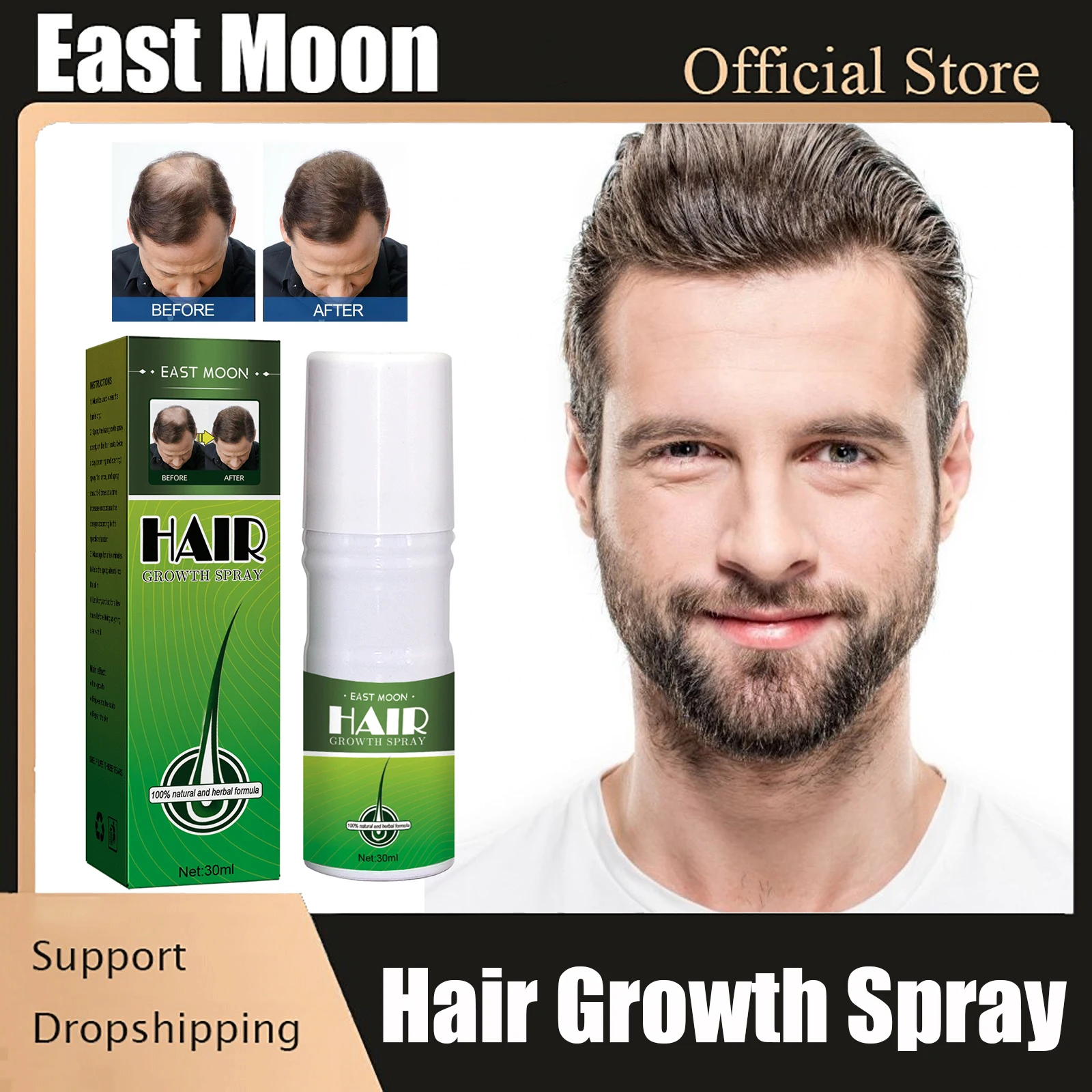 

Hair Growth Spray Herbal Anti Hair Loss Treatment Repair Nourish Hair Roots Protect Scalp Promote Regrowth Thicker For Men Women