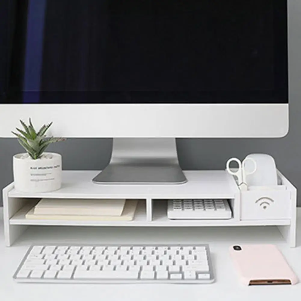 Desktop Storage Rack Save Space Moisture-proof Computer Monitor Holder Computer Monitor Holder for Home