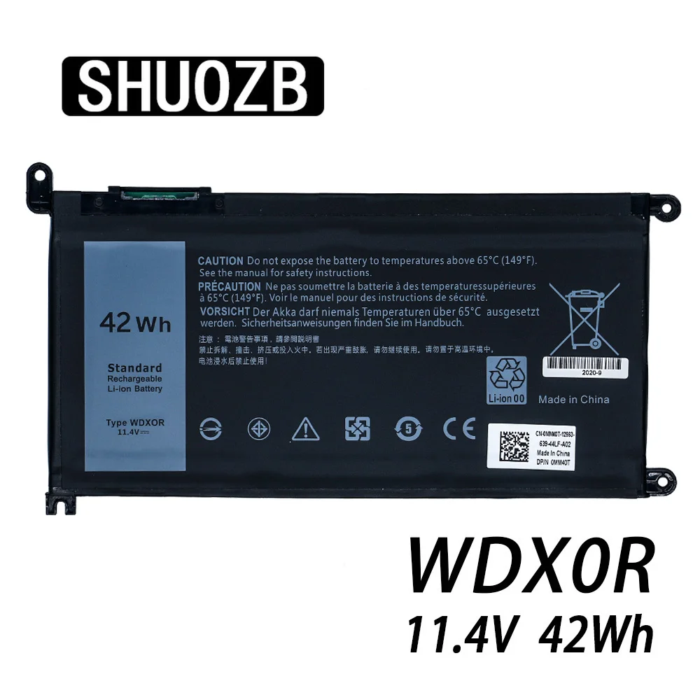 Wdx0r Bateria para Dell Inspiron 5000 5368 5378 7368 7378 15 14 7000 7560 7460 5468 7560 5538 5567 5568 P61f T2jx4 3crh3 Wdxor 13 Baterias p/ laptop