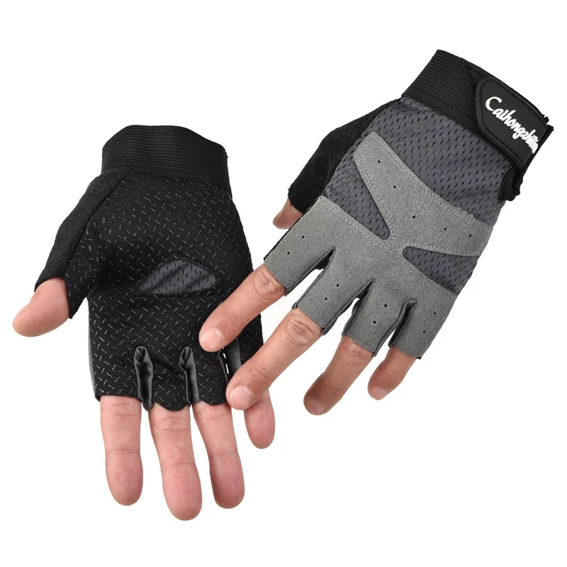 

Half-Finger Fitness Gloves Breathable Palm Anti-slip Gym Weightlifting Wrist Guard Dumbbell Training Exercise Cycling