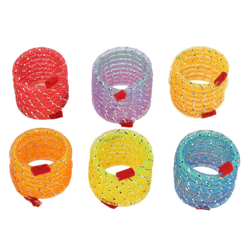 

6pcs Funny Pet Cat Flexible Spring Toy Kitten Interactive Toys Color Random for Small and Medium-Sized Cats Dogs to Play