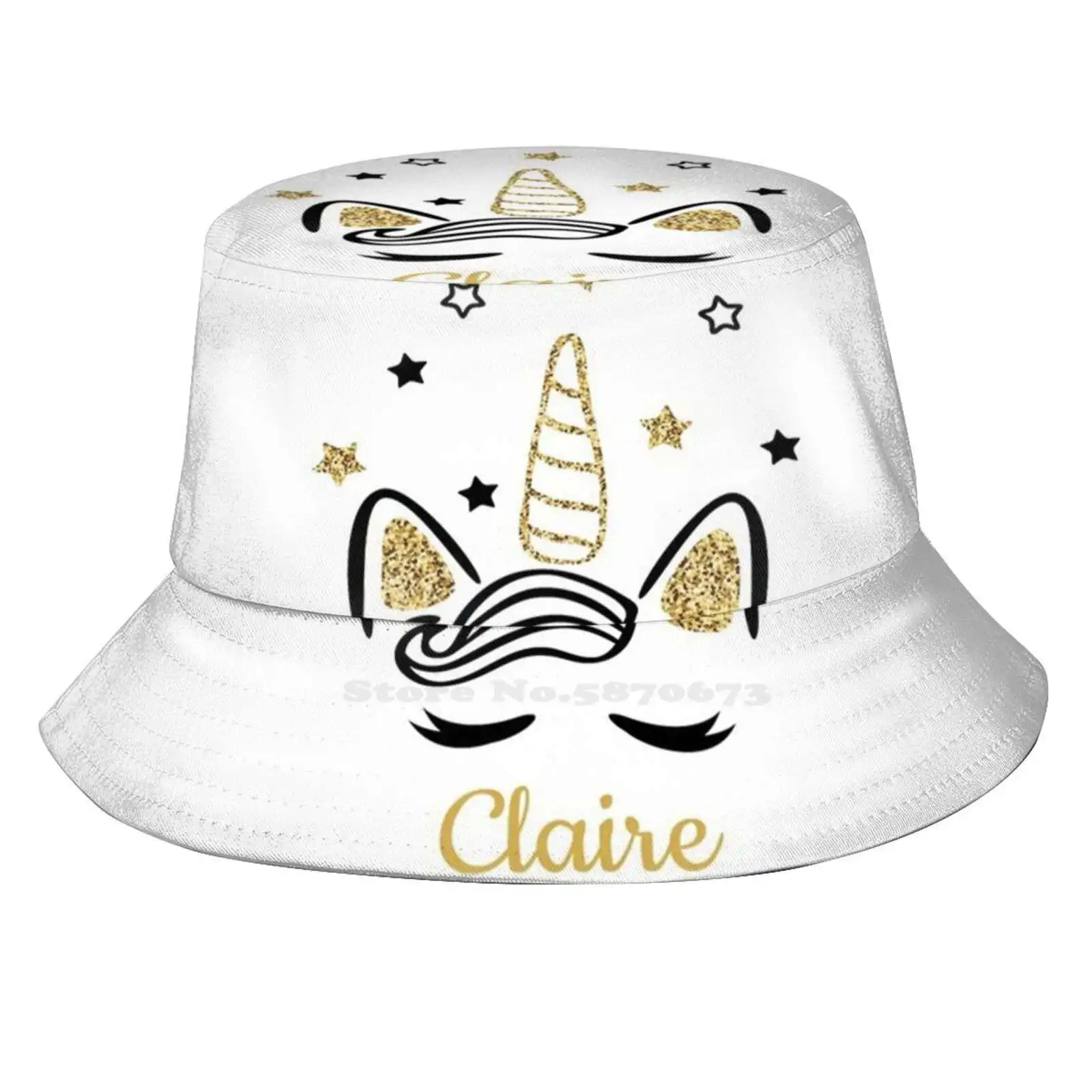 

Волшебный Единорог Клэр рыбака шляпы-Панамы шапки Клэр малыш Клэр девочка Клэр принцесса золотой единорог на день рождения