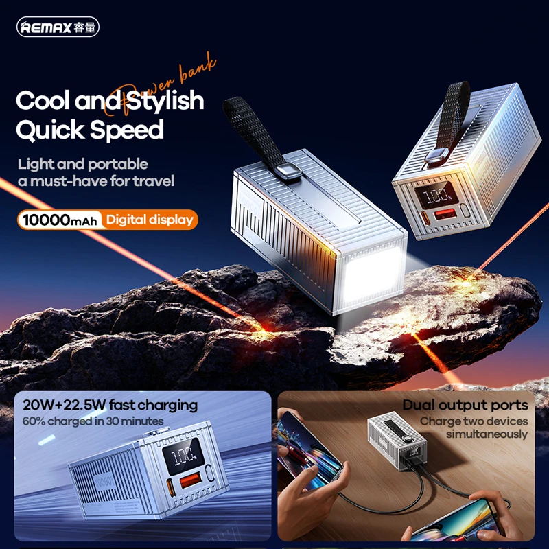 REMAX 60000 мАч Power Bank повышенной емкости быстрая зарядка для iPhone iPad MacBook ноутбука