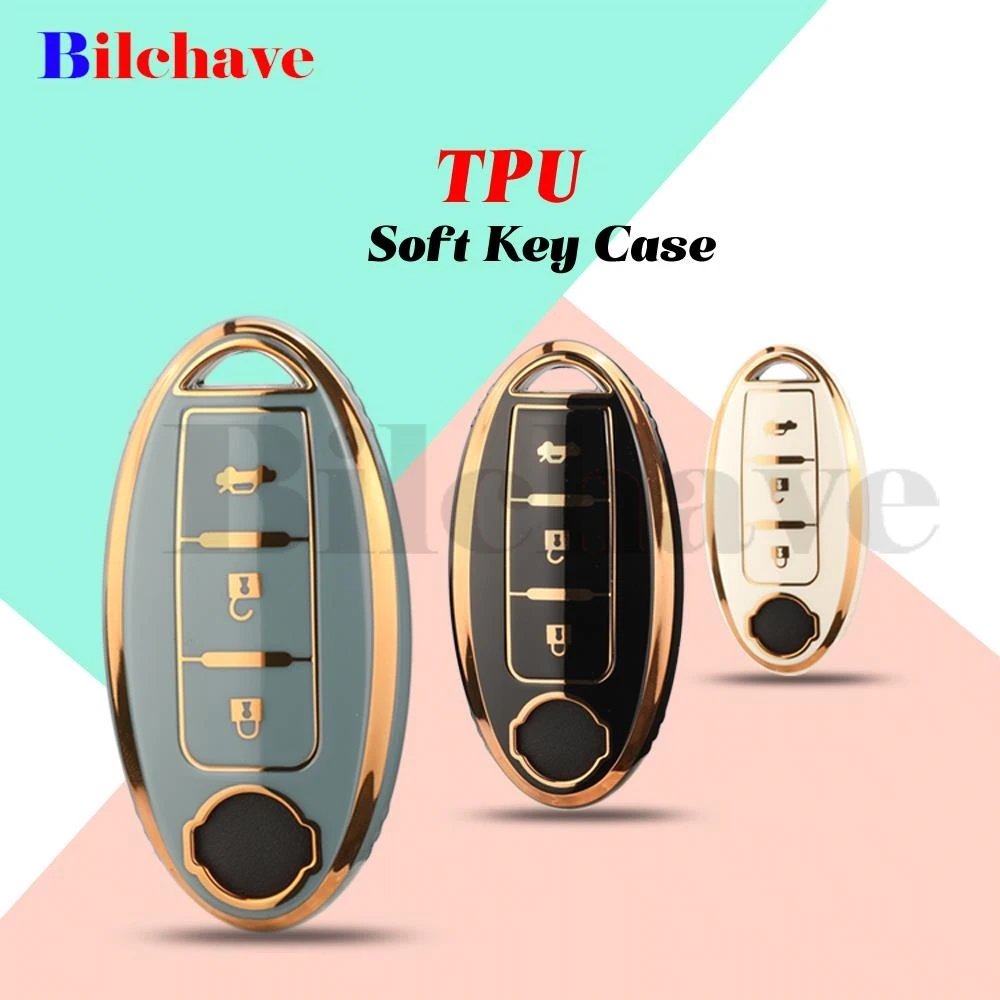 Jingyuqin ТПУ для Nissan Qashqai Pathfinder Versa Tidda Murano Rogue X-Trail Protector автоаксессуары чехол ключей