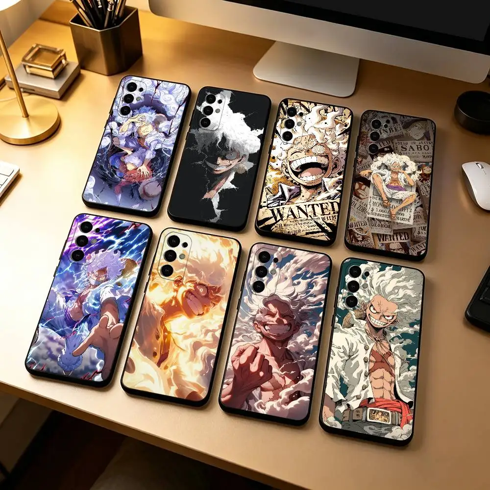 Фото Чехол для телефона One Piece Luffy Gear 5, аниме, черный, силиконовый, мягкий, для Samsung S25, S24, S21, S22, S23, S30, Ultra, S20, Plus, Fe, Lite №1