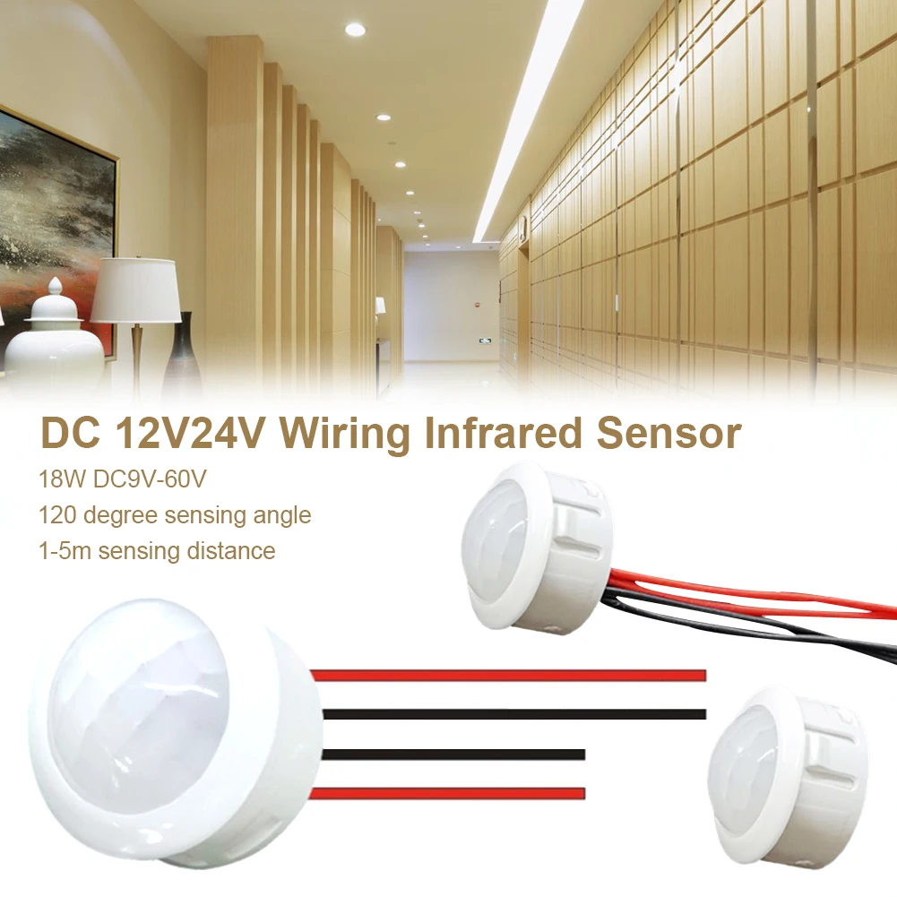 

DC9V-60V PIR Infrared Motion Automatic Sensor Detector Smart IR Light Switch Human Body Induction Indoor Outdoor Lamp