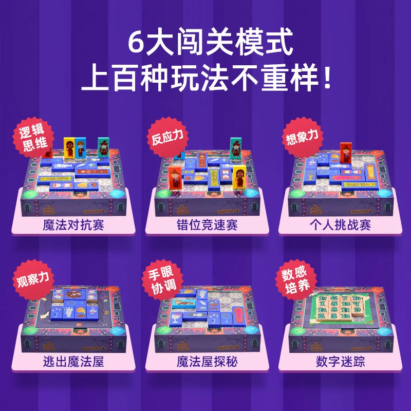 

Mideer Milu primary school students board game huarongdao toys advanced children's puzzle thinking training number 6-in-1