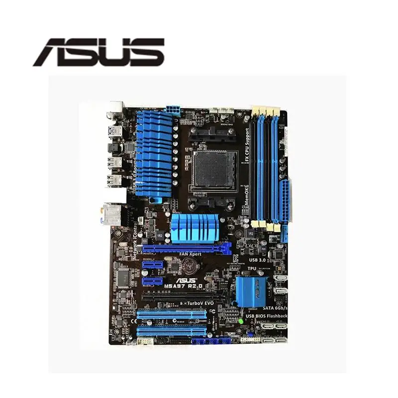 

Материнская плата для ASUS M5A97 R2.0, разъем AM3 + DDR3 32 ГБ для AMD 970 FX, оригинальная настольная материнская плата M5A97 SATA III, б/у материнская плата