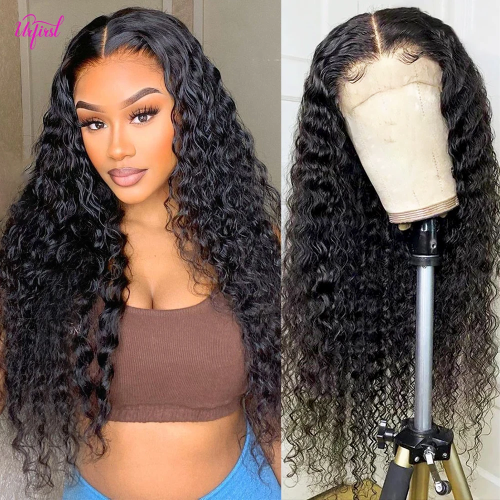 Urfirst 30 34inch Water Wave 13x6hd Lace Front Human Hair Wigs Water Wave Lace Front Wigs 4x4 13x4lace Front Wig For Black Women