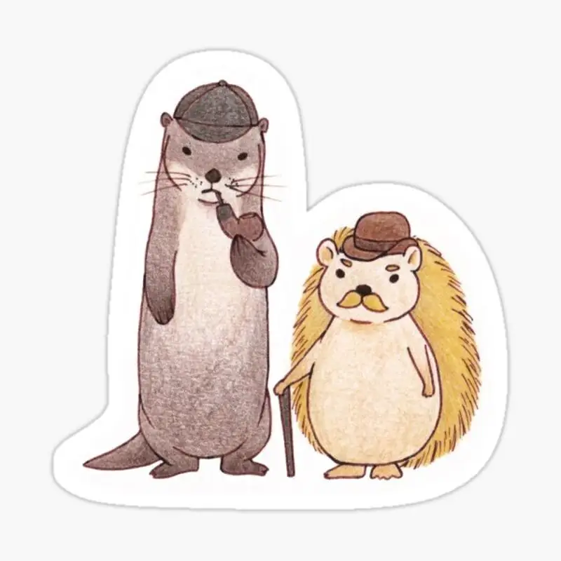 

Otterlock викторианская специальная наклейка для декора ноутбука, спальни, автомобиля, милое мультяшное искусство, модный общественный чемодан