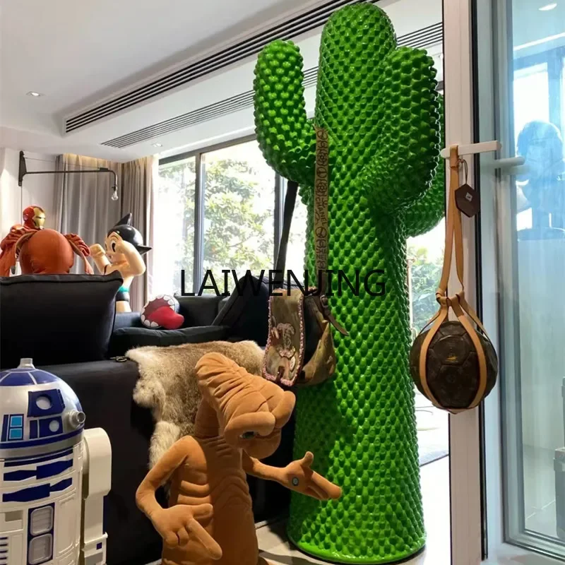 Модная вешалка для пальто в виде гигантского кактуса зеленая напольная большая