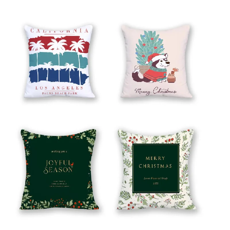 Рождественские наволочки на кушон