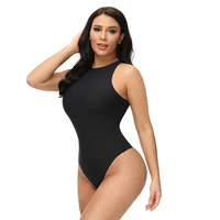 bodysuit tops for women sleeveless crewneck slim jumpsuit fashion solid color plus size swimsuit 2022 summer clothing