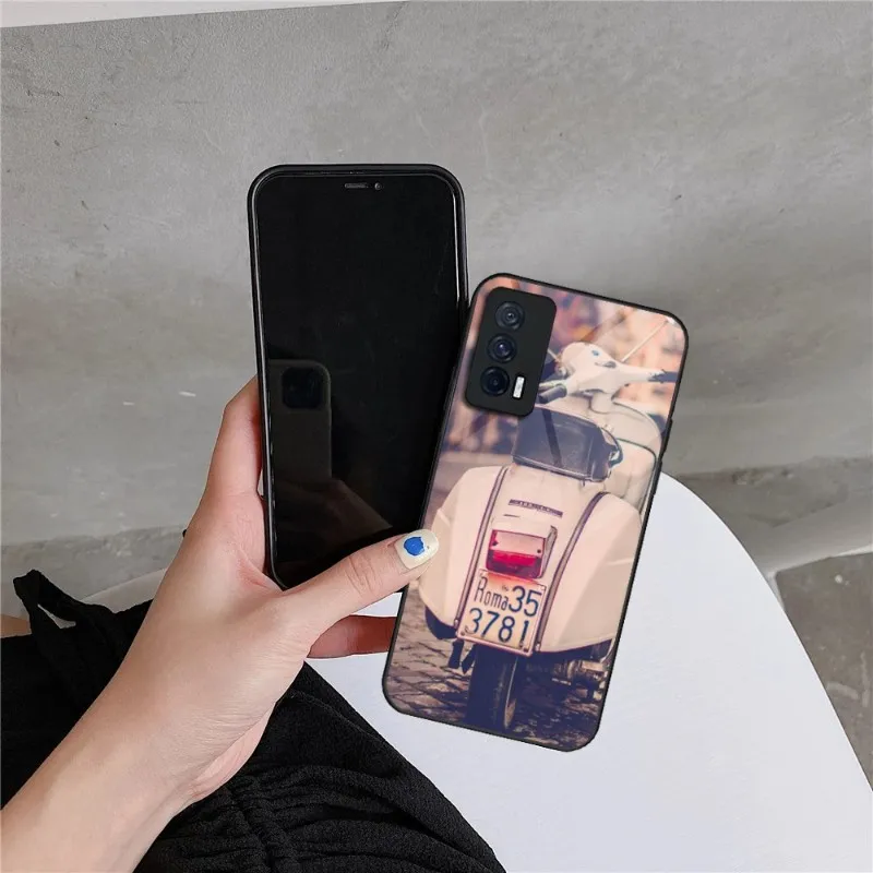 Роскошный стеклянный коврик для мыши Vespa с логотипом автомобиля Vivo Y55S Y31S Y78 Y17S Y30 S10