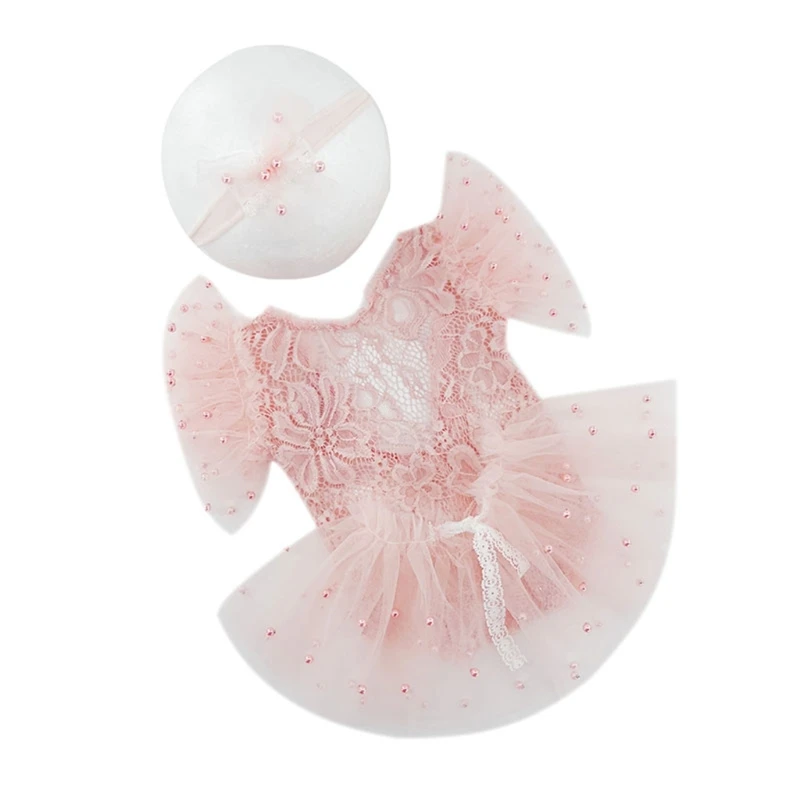 

Детский костюм для фотосессии, обруч для волос и Тюлевое платье-пачка, реквизит, наряд для фотосессии, кружевной комбинезон, благоприятный д...