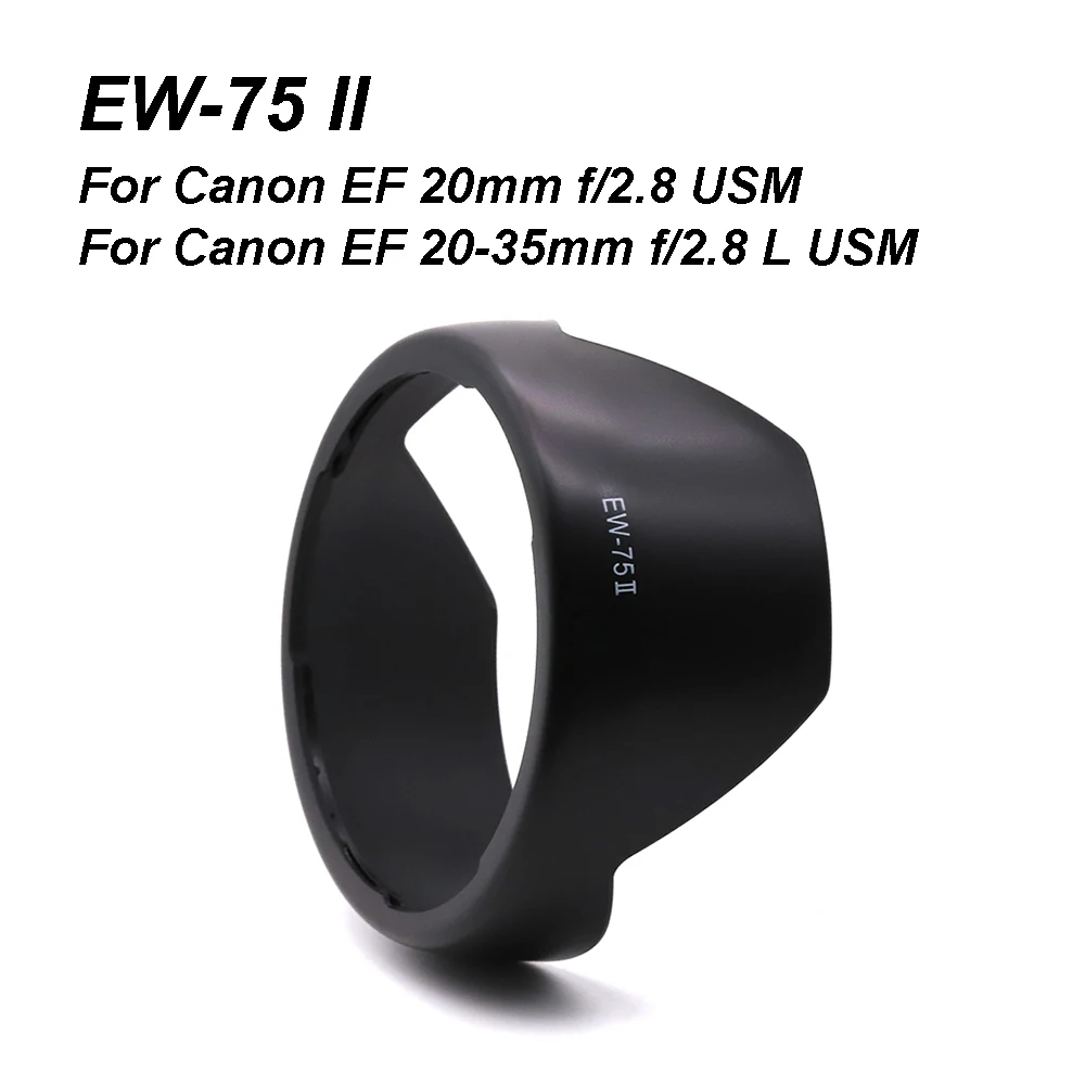 

Camera Lens Hood Shade EW-75II for Canon EF 20mm f/2.8 USM 20-35mm f/2.8L 72mm Thread (EW-75II)