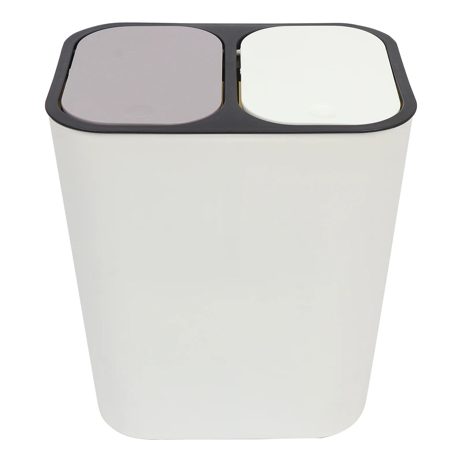 

Can Trash Garbage Bin Dual Container Kitchen Recycling Rubbish Waste Recycle Compartment Home Cans Wastebasket Paper Storage