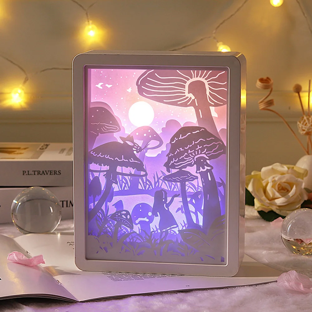 

Светодиодная лампа для резьбы по бумаге, многофункциональная светясветодиодный светодиодная лампа, подарок на день Святого Валентина