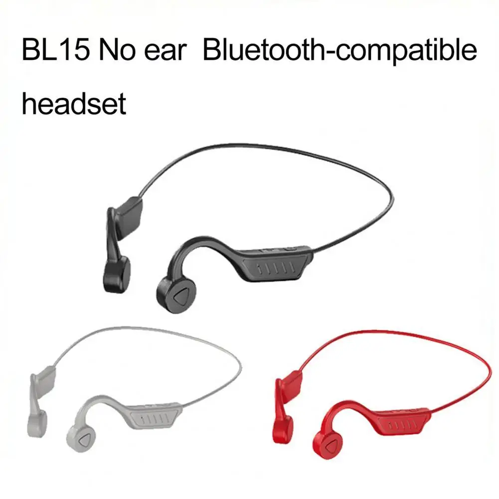 

Bone Conduction Earphone Ergonomic Noise Reduction Wireless Bluetooth-compatible 5.0 Headset Stereo Earbuds with Mic for Running